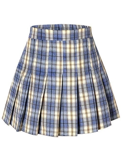 SANGTREE Girls & Women's Pleated Skirt with Comfy Stretchy Band, 2 Years - Adult XL