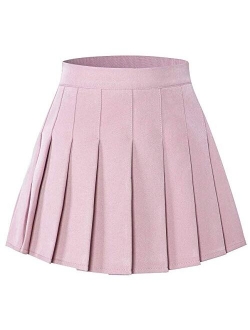 SANGTREE Girls & Women's Pleated Skirt with Comfy Stretchy Band, 2 Years - Adult XL