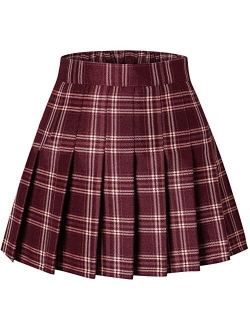 SANGTREE Girls & Women's Pleated Skirt with Comfy Stretchy Band, 2 Years - Adult XL