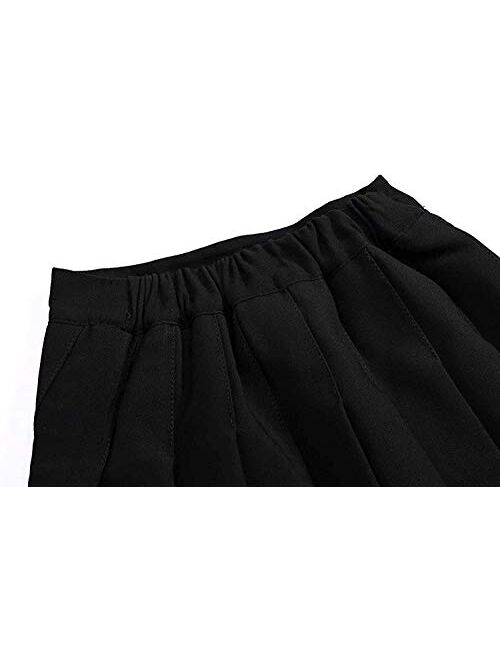 SANGTREE Girls & Women's Pleated Skirt with Comfy Stretchy Band, 2 Years - Adult XL