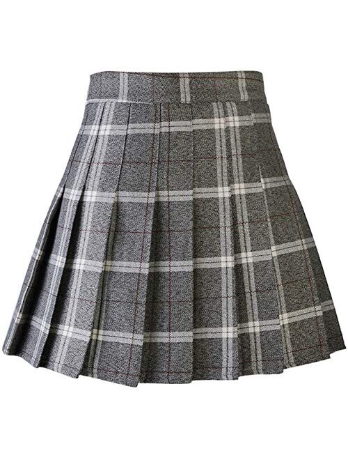 SANGTREE Girls & Women's Pleated Skirt with Comfy Stretchy Band, 2 Years - Adult XL