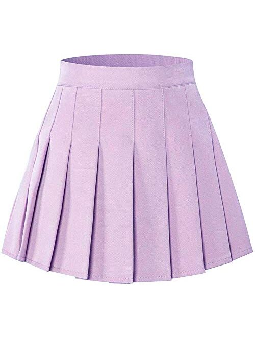 SANGTREE Girls & Women's Pleated Skirt with Comfy Stretchy Band, 2 Years - Adult XL