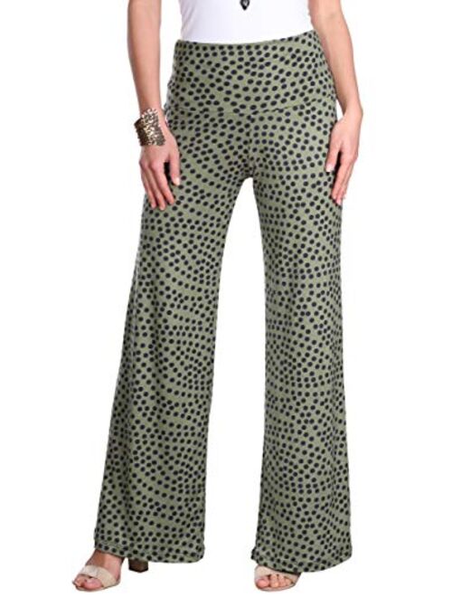 Popana Women's Casual Wide Leg Palazzo Lounge Pants Plus Size Made in USA