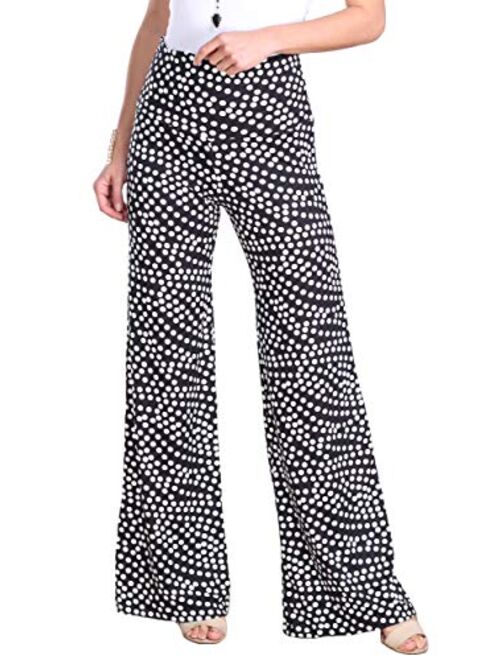 Popana Women's Casual Wide Leg Palazzo Lounge Pants Plus Size Made in USA