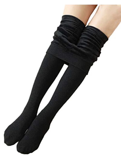 Romastory Women's Winter Warm Pantyhose Tights Elastic Fleece Lined Leggings Pants