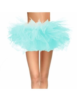 CahcyElilk Women's Mini Puffy 6-Layered Ballet Run Halloween Tutu Costume