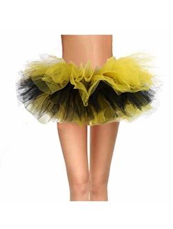 CahcyElilk Women's Mini Puffy 6-Layered Ballet Run Halloween Tutu Costume