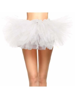 CahcyElilk Women's Mini Puffy 6-Layered Ballet Run Halloween Tutu Costume