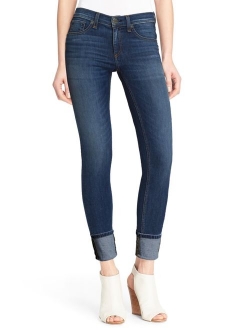 Hybrid & Company Women's Super Stretchy Deep Wide Cuff/Capri Denim Jeans