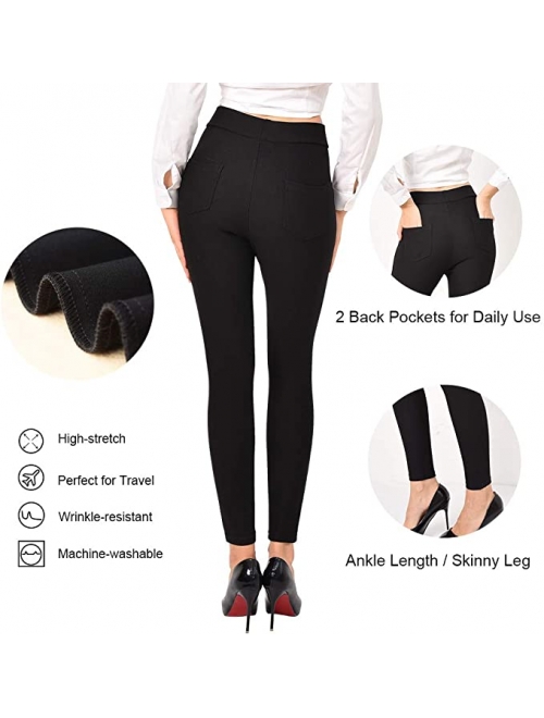 Conceited Women's Premium Stretch Slim Leg Dress Pants with