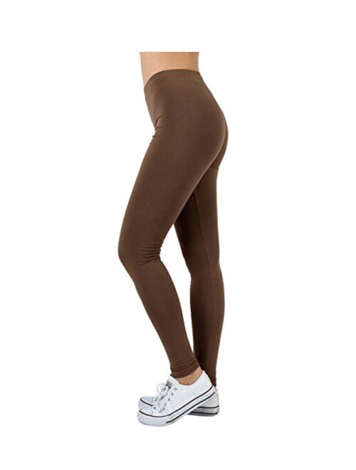 Zenana Outfitters JKC USA Selected Premium Cotton Full Length Solid Color Leggings Various Colors OP-1851