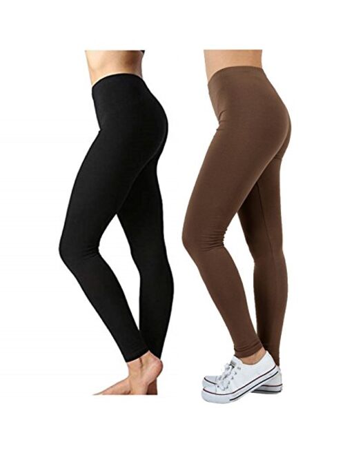 Zenana Outfitters JKC USA Selected Premium Cotton Full Length Solid Color Leggings Various Colors OP-1851