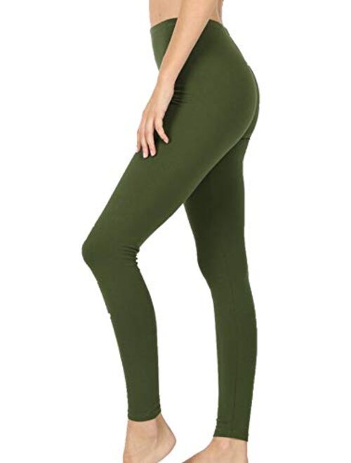 Zenana Outfitters JKC USA Selected Premium Cotton Full Length Solid Color Leggings Various Colors OP-1851