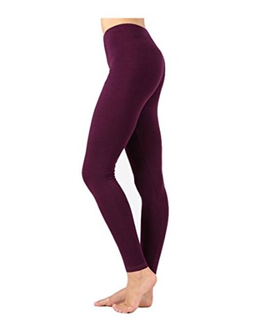 Zenana Outfitters JKC USA Selected Premium Cotton Full Length Solid Color Leggings Various Colors OP-1851