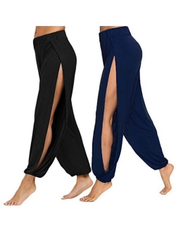 AvaCostume High Slit Harem Pants Women Hippie Harem Pants Trousers