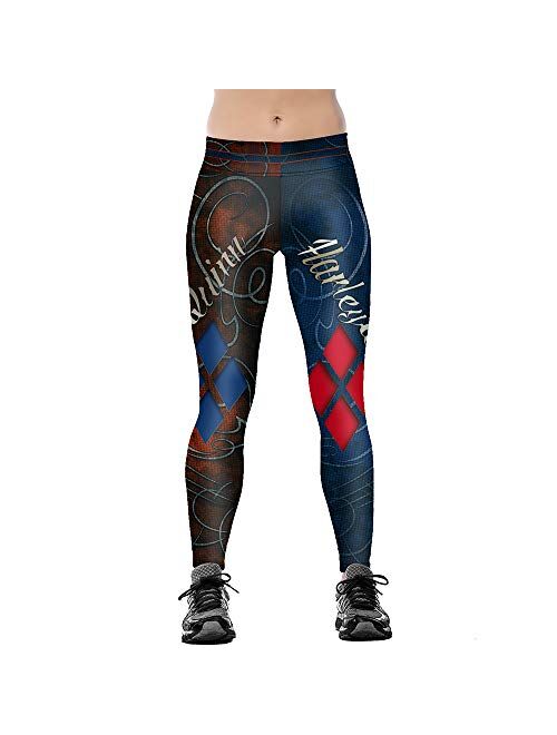 JORYEE Jumppmile Women's 3D Digital Print High Wait Leggings Size S-4XL