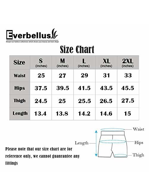 Everbellus Womens Casual Wide Leg Shorts High Waisted Faux Leather Shorts