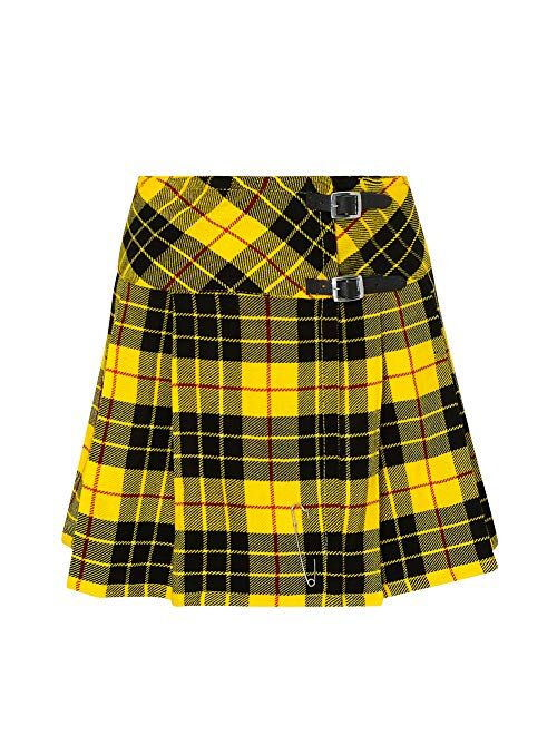 Tartanista Womens 16.5 Inch Scottish Tartan Mini Kilt Skirt