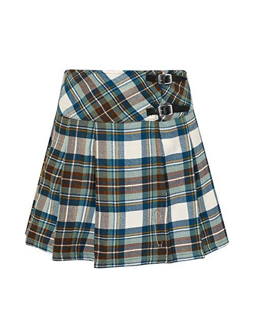 Tartanista Womens 16.5 Inch Scottish Tartan Mini Kilt Skirt