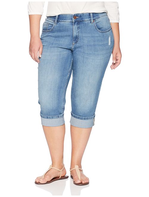 Lee Riders Riders by Lee Indigo Women's Modern Collection Denim Skinny Cuffed Capri