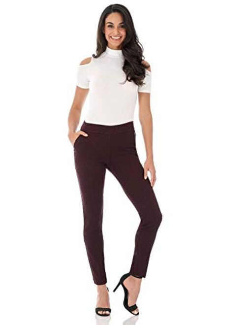 Rekucci Women's Ease into Comfort Modern Stretch Skinny Pant with Tummy Control