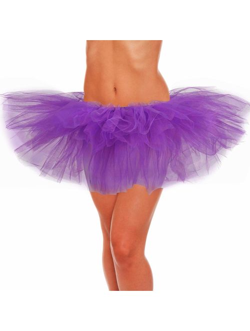 belababy Adult Skirt, Women Tutu, Tulle Tutus for Teens Polyester Classic 5 Layers