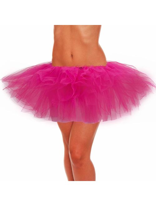 belababy Adult Skirt, Women Tutu, Tulle Tutus for Teens Polyester Classic 5 Layers