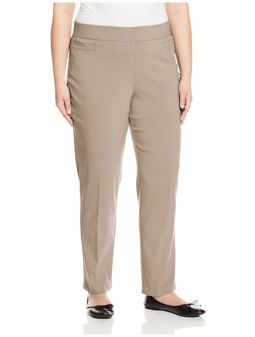 Briggs New York Women's Plus-Size Super Stretch Millennium Welt Pocket Pull on Career Pant