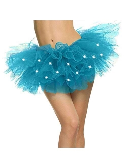 Jasmine Women's LED Light Up Neon Tulle Tutu Skirt