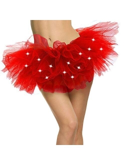 Jasmine Women's LED Light Up Neon Tulle Tutu Skirt