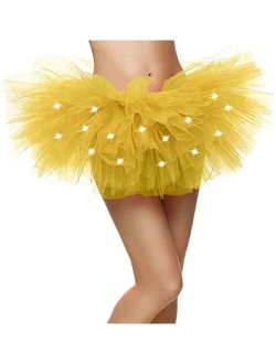 Jasmine Women's LED Light Up Neon Tulle Tutu Skirt