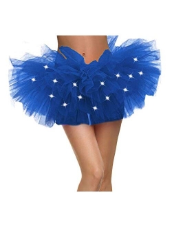 Jasmine Women's LED Light Up Neon Tulle Tutu Skirt