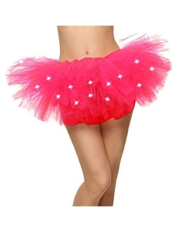 Jasmine Women's LED Light Up Neon Tulle Tutu Skirt