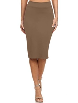 Reg and Plus Size Pencil Skirts for Women Below The Knee. Work,Weekends,Date Nights,Sexy Office Business Bodycon Skirts