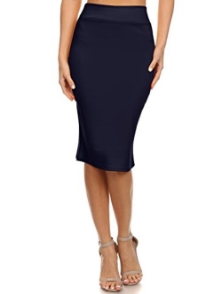 Reg and Plus Size Pencil Skirts for Women Below The Knee. Work,Weekends,Date Nights,Sexy Office Business Bodycon Skirts