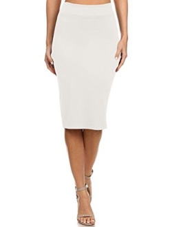 Reg and Plus Size Pencil Skirts for Women Below The Knee. Work,Weekends,Date Nights,Sexy Office Business Bodycon Skirts