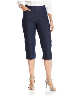 Chic Classic Collection Women's Easy-Fit Elastic Waist Pull-On Capri Pant