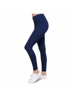 HYKEE High Waist Tummy Control Buttery Soft Non-See-Through 4-Way Stretch Leggings