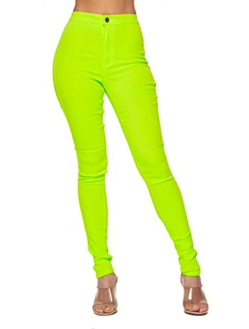 SOHO GLAM Super High Waisted Stretchy Skinny Jeans in 10 Colors (S-XXXL)