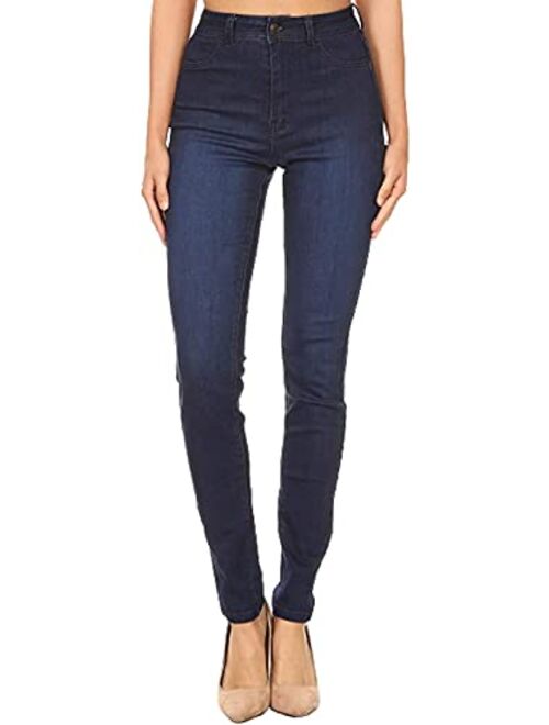 SOHO GLAM Super High Waisted Stretchy Skinny Jeans in 10 Colors (S-XXXL)