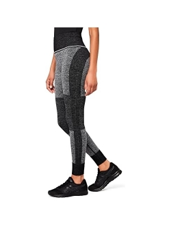 Amazon Brand - Aurique Women's Seamless Colorblock Sports Full Leggings