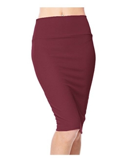 Women's High Waist Stretch Bodycon Pencil Skirt