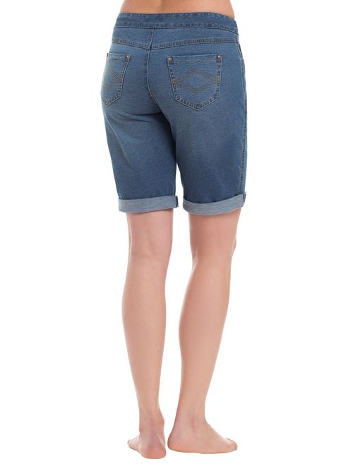 PajamaJeans Bermuda Shorts for Women - Stretch Denim Shorts for Women