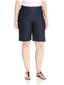 Chic Classic Collection Women's Plus Size Pull on Stretch Bermuda