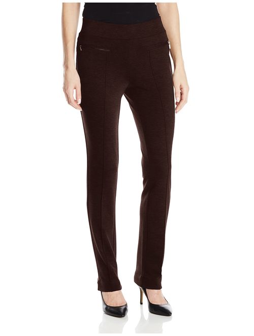 Rafaella Women's Petite Ponte Comfort Slim-Leg Pant