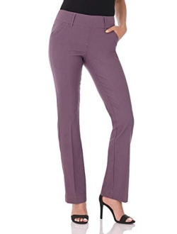 Rekucci Women's Ease into Comfort Classic Bootcut Pant w/Tummy Control