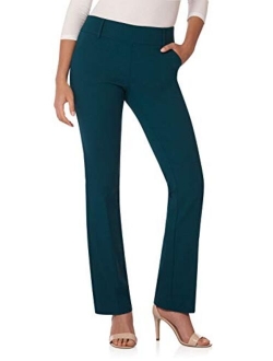 Rekucci Women's Ease into Comfort Classic Bootcut Pant w/Tummy Control