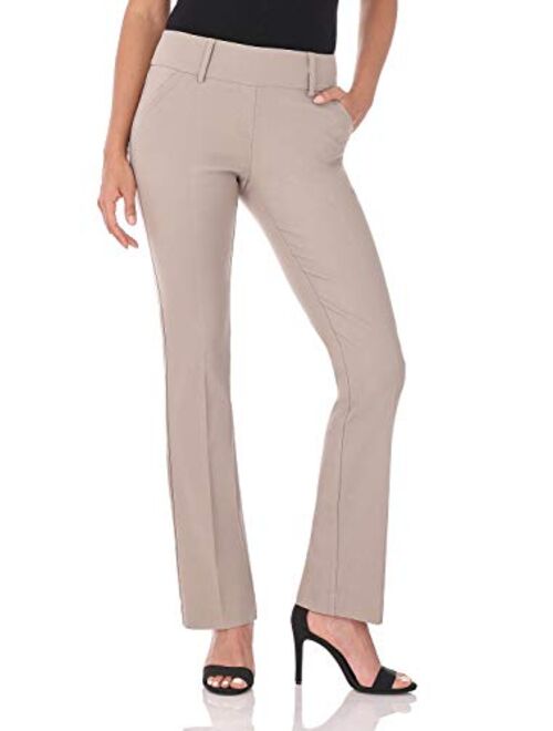 Rekucci Women's Ease into Comfort Classic Bootcut Pant w/Tummy Control