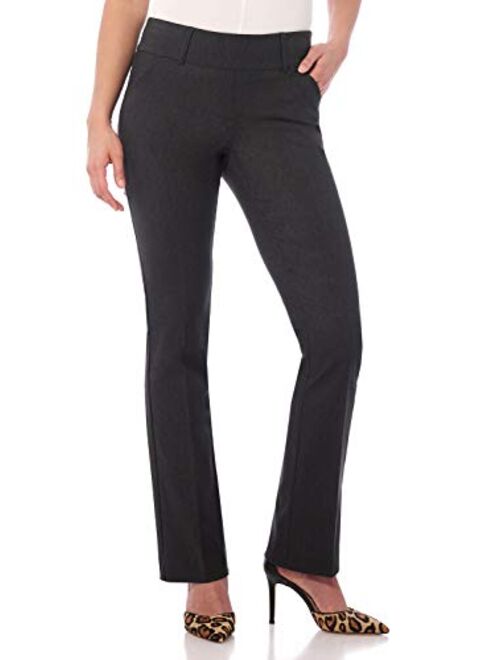 Rekucci Women's Ease into Comfort Classic Bootcut Pant w/Tummy Control