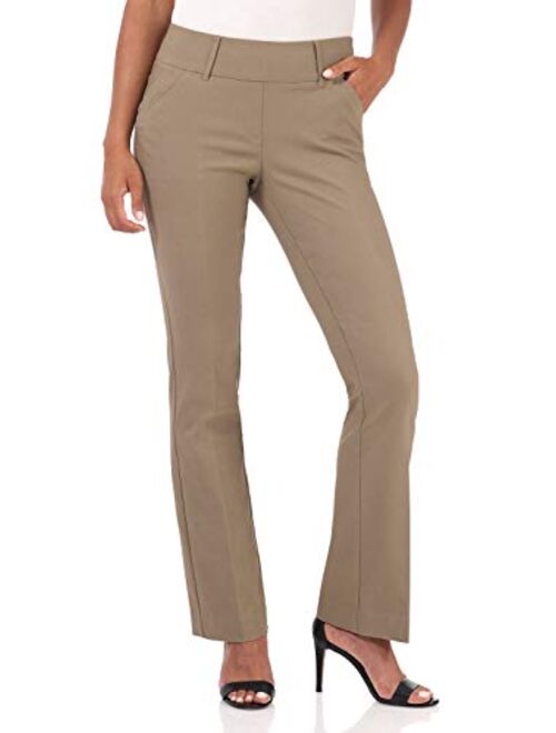 Rekucci Women's Ease into Comfort Classic Bootcut Pant w/Tummy Control